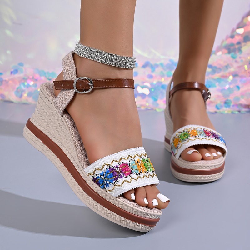 Vintage Fashion Heels - Summer Bohemian Style Braided Women's Heeled