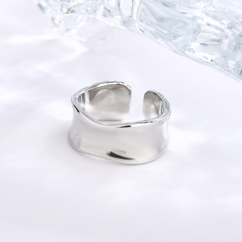 Vintage Fashion Wholesale - 925 Sterling Silver Wide Irregular Smooth