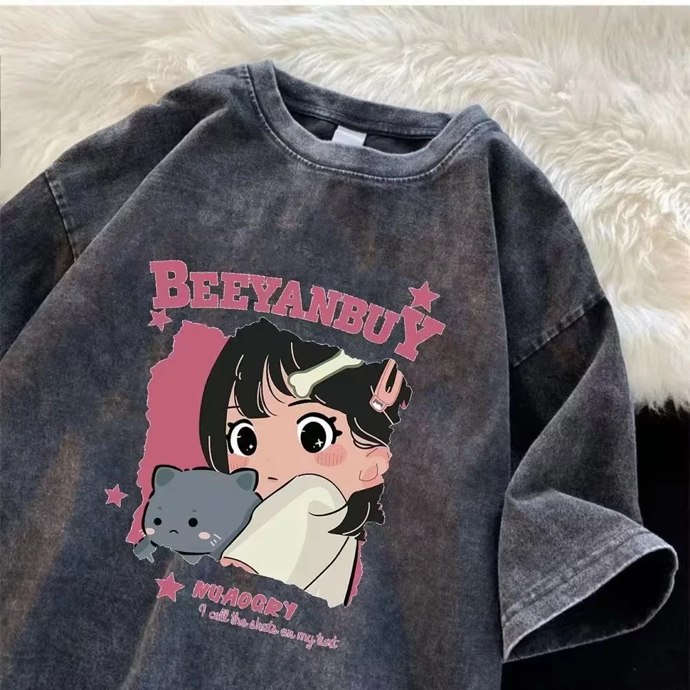 2025 Water-wash vintage t-shir - Vintage Fashion Trends 2025 ulasan dan harga