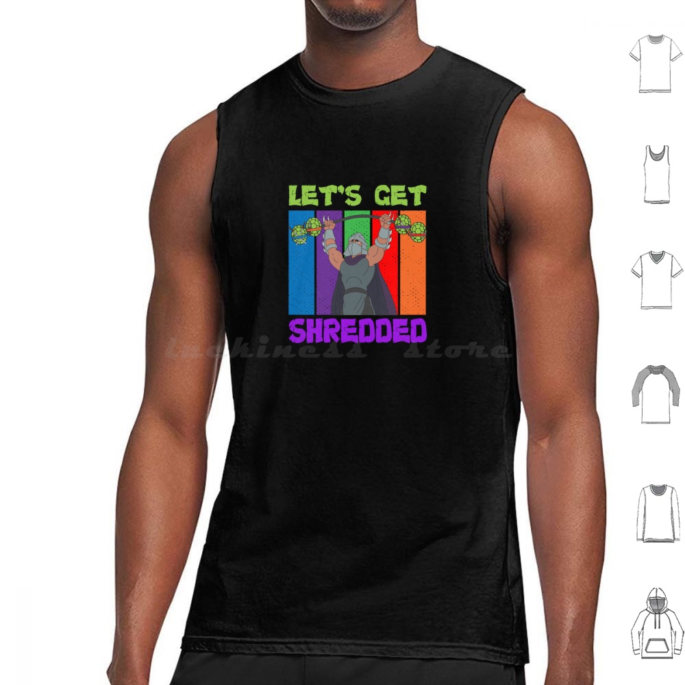 Let's Get Shredded Tank Tops V - Turtleneck Knit 90S ulasan dan harga