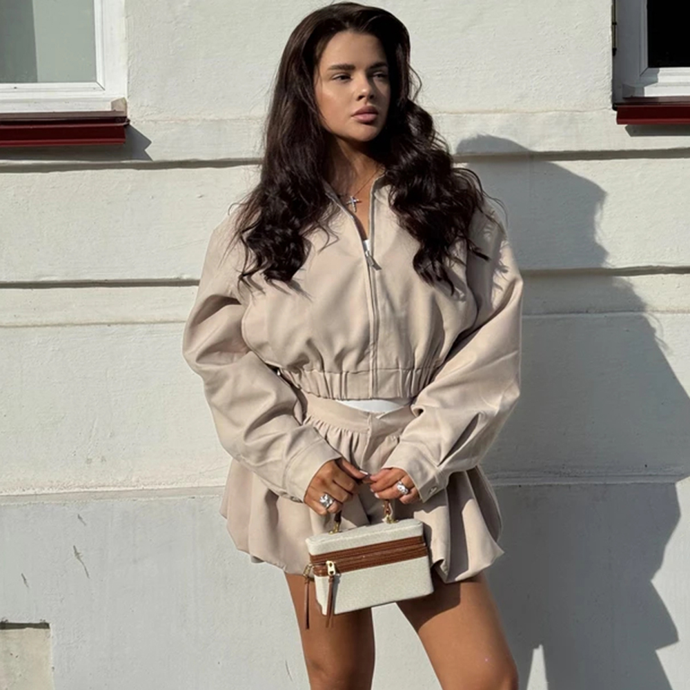 Ticketsx Women's 2 Piece Short - Vintage Fashion Jacket ulasan dan harga