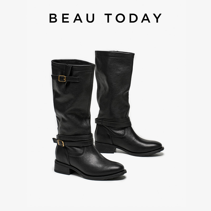 BEAUTODAY Long Boots Women She - Vintage Fashion Heels ulasan dan harga