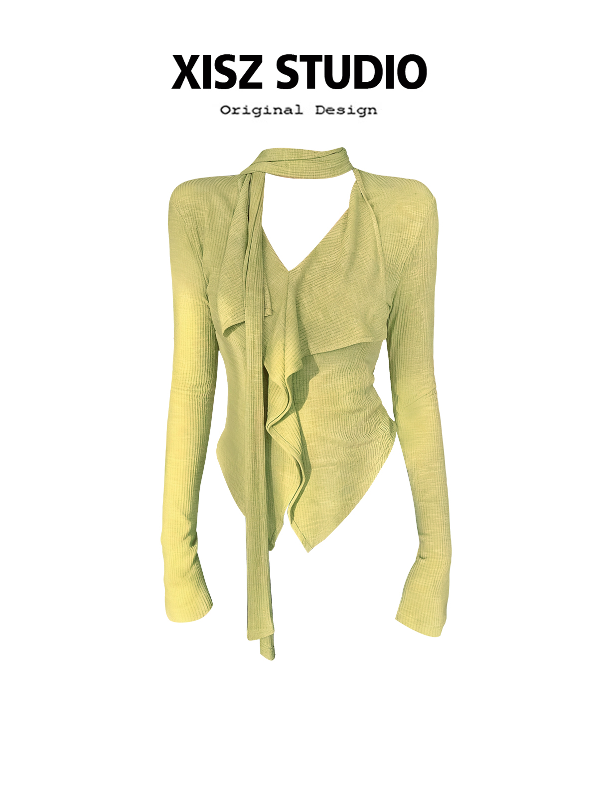Women Yellow GothicT-shirt Har - Turtleneck Knit 90S ulasan dan harga