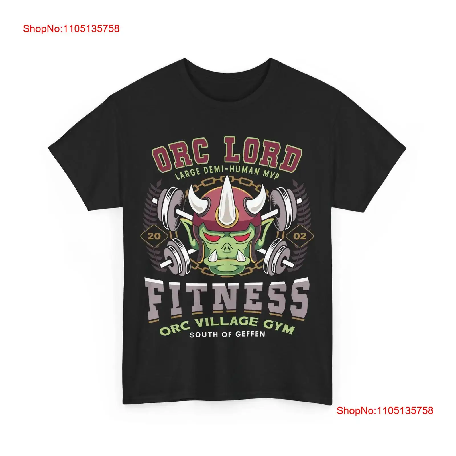 Geffen Orc Village Fitness T S - Vintage Fashion Game ulasan dan harga