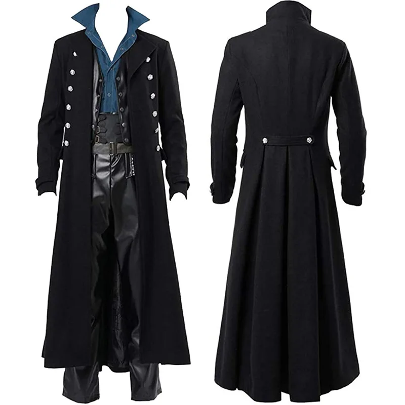 Medieval Men's Pirate Costume  - Vintage Fashion Jacket ulasan dan harga