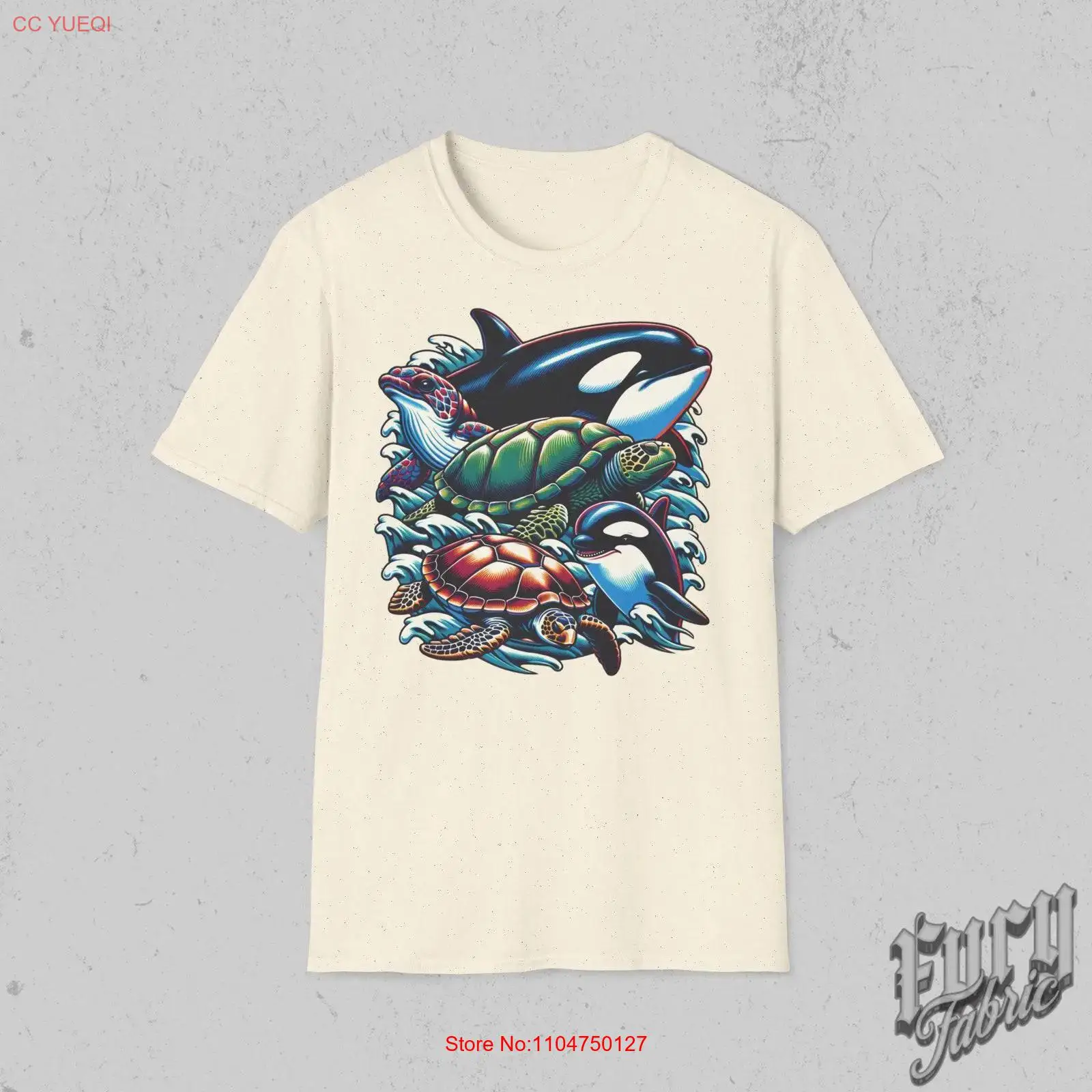 Vintage 90s Sea Animal T Shirt - Turtleneck Knit 90S ulasan dan harga