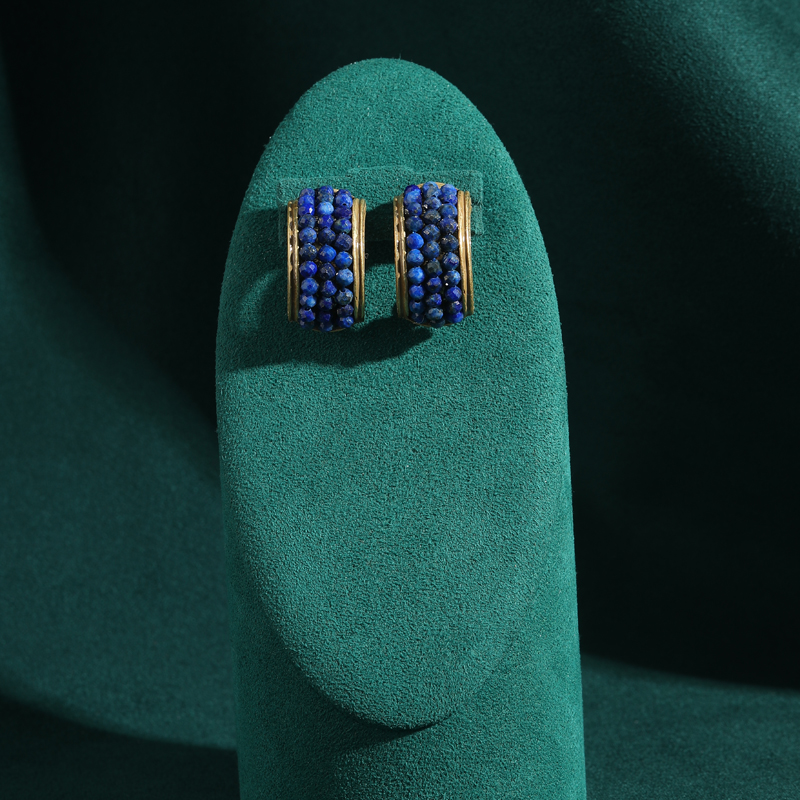Vintage Lapis Lazuli Stud Earr - Vintage Fashion Trends 2025 ulasan dan harga
