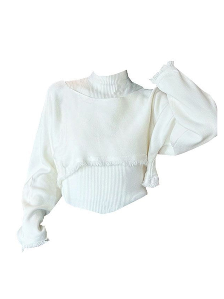 Women Green Pullover Knitted S - Turtleneck Knit 90S ulasan dan harga